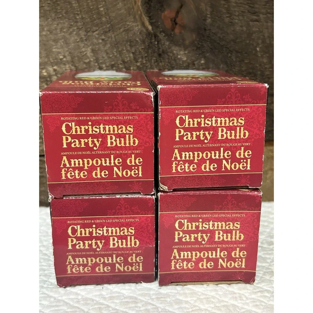VEI 4-Christmas Party Lighting LED Light Bulb Rotate, Red, And Green